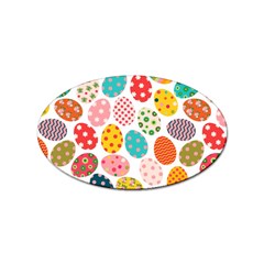 Easter Eggs Pattern, Easter Sticker Oval (100 Pack) by kyorashop23