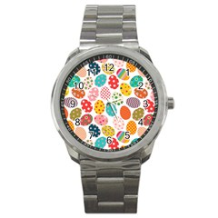 Easter Eggs Pattern, Easter Sport Metal Watch