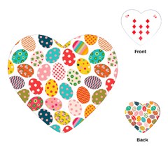 Easter Eggs Pattern, Easter Playing Cards Single Design (Heart)