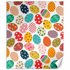 Easter Eggs Pattern, Easter Canvas 8  x 10 