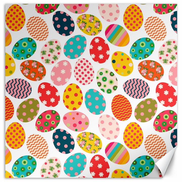 Easter Eggs Pattern, Easter Canvas 20  x 20 