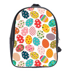 Easter Eggs Pattern, Easter School Bag (Large)