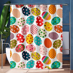 Easter Eggs Pattern, Easter Shower Curtain 60  x 72  (Medium) 