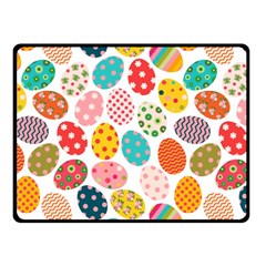 Easter Eggs Pattern, Easter Two Sides Fleece Blanket (small) by kyorashop23