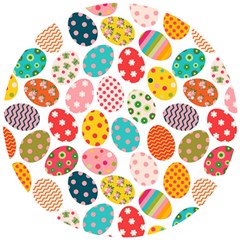 Easter Eggs Pattern, Easter Wooden Puzzle Round