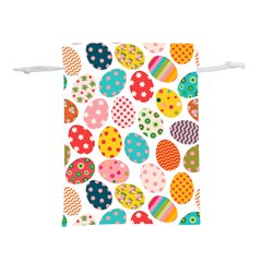 Easter Eggs Pattern, Easter Lightweight Drawstring Pouch (M)