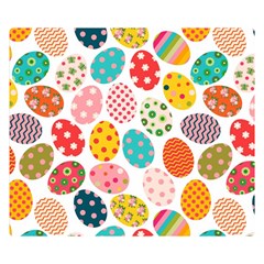 Easter Eggs Pattern, Easter Premium Plush Fleece Blanket (small) by kyorashop23