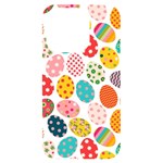 Easter Eggs Pattern, Easter iPhone 14 Pro Black UV Print Case Front