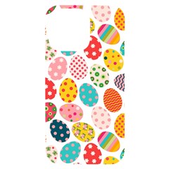 Easter Eggs Pattern, Easter iPhone 14 Pro Max Black UV Print Case