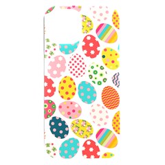 Easter Eggs Pattern, Easter iPhone 15 Plus Black UV Print PC Hardshell Case