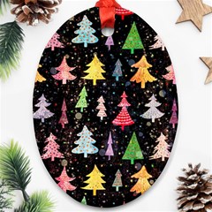 Fun Christmas Trees Ornament (oval)