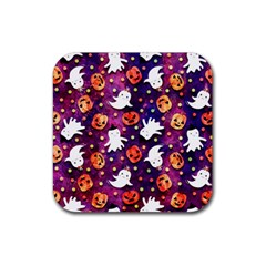 Fun Halloween Ghosts, Adoxali, Fun, Halloween Rubber Coaster (square) by kyorashop23