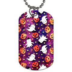 Fun Halloween Ghosts, Adoxali, Fun, Halloween Dog Tag (one Side)