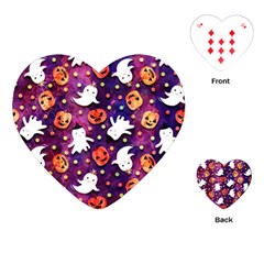 Fun Halloween Ghosts, Adoxali, Fun, Halloween Playing Cards Single Design (heart)