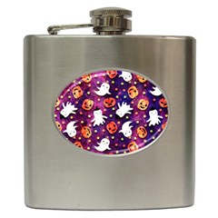 Fun Halloween Ghosts, Adoxali, Fun, Halloween Hip Flask (6 Oz) by kyorashop23