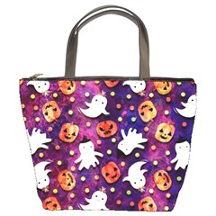 Fun Halloween Ghosts, Adoxali, Fun, Halloween Bucket Bag by kyorashop23