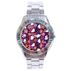 Fun Halloween Ghosts, Adoxali, Fun, Halloween Stainless Steel Analogue Watch by kyorashop23