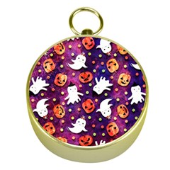 Fun Halloween Ghosts, Adoxali, Fun, Halloween Gold Compasses by kyorashop23