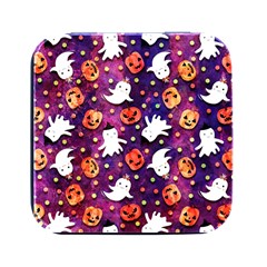 Fun Halloween Ghosts, Adoxali, Fun, Halloween Square Metal Box (black) by kyorashop23