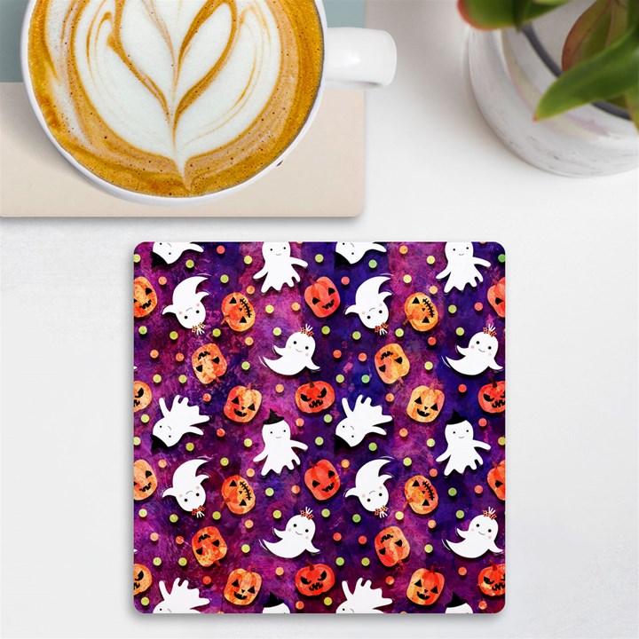 Fun Halloween Ghosts, Adoxali, Fun, Halloween UV Print Square Tile Coaster 