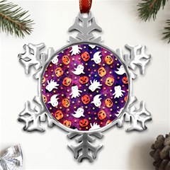 Fun Halloween Ghosts, Adoxali, Fun, Halloween Metal Small Snowflake Ornament by kyorashop23