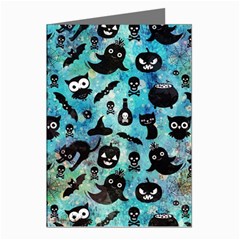 Ghosts Owls Pumpkins Greeting Cards (pkg Of 8) by kyorashop23