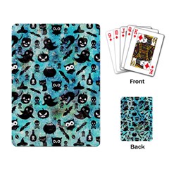 Ghosts Owls Pumpkins Playing Cards Single Design (rectangle) by kyorashop23