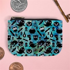 Ghosts Owls Pumpkins Mini Coin Purse by kyorashop23