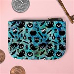 Ghosts Owls Pumpkins Mini Coin Purse Back