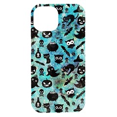 Ghosts Owls Pumpkins Iphone 15 Black Uv Print Pc Hardshell Case