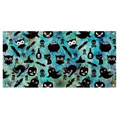 Ghosts Owls Pumpkins Banner And Sign 8  X 4  by kyorashop23