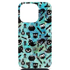 Ghosts Owls Pumpkins Iphone 14 Pro Black Uv Print Case by kyorashop23