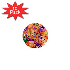 Halloween Monsters 1  Mini Magnet (10 Pack)  by kyorashop23