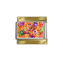 Halloween Monsters Gold Trim Italian Charm (9mm) by kyorashop23