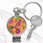 Halloween Monsters Nail Clippers Key Chain Front