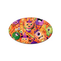 Halloween Monsters Sticker (oval) by kyorashop23