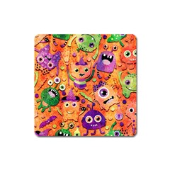 Halloween Monsters Square Magnet by kyorashop23