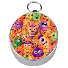 Halloween Monsters Silver Compasses by kyorashop23