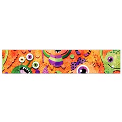 Halloween Monsters Small Premium Plush Fleece Scarf