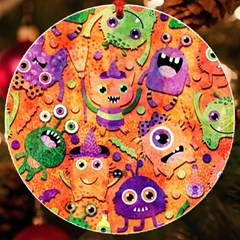 Halloween Monsters Uv Print Acrylic Ornament Round by kyorashop23