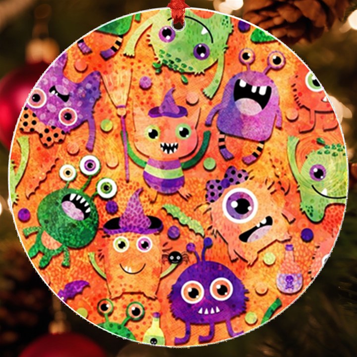 Halloween Monsters UV Print Acrylic Ornament Round