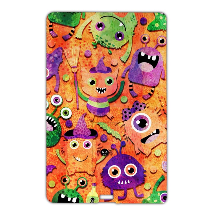 Halloween Monsters Name Card Style USB Flash Drive