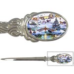 Icy Lights, Art, Christmas, Houses Letter Opener Front