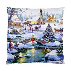 Icy Lights, Art, Christmas, Houses Standard Cushion Case (two Sides) by kyorashop23