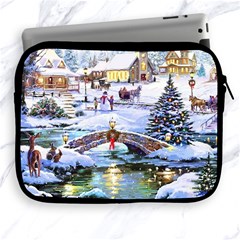 Icy Lights, Art, Christmas, Houses Apple Ipad 2/3/4 Zipper Cases by kyorashop23