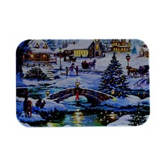 Icy Lights, Art, Christmas, Houses Open Lid Metal Box (silver)   by kyorashop23