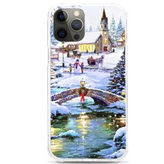 Icy Lights, Art, Christmas, Houses Iphone 12 Pro Max Tpu Uv Print Case by kyorashop23