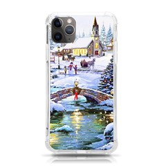 Icy Lights, Art, Christmas, Houses Iphone 11 Pro Max 6 5 Inch Tpu Uv Print Case by kyorashop23