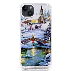 Icy Lights, Art, Christmas, Houses Iphone 14 Plus Tpu Uv Print Case by kyorashop23