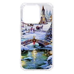 Icy Lights, Art, Christmas, Houses Iphone 14 Pro Tpu Uv Print Case by kyorashop23